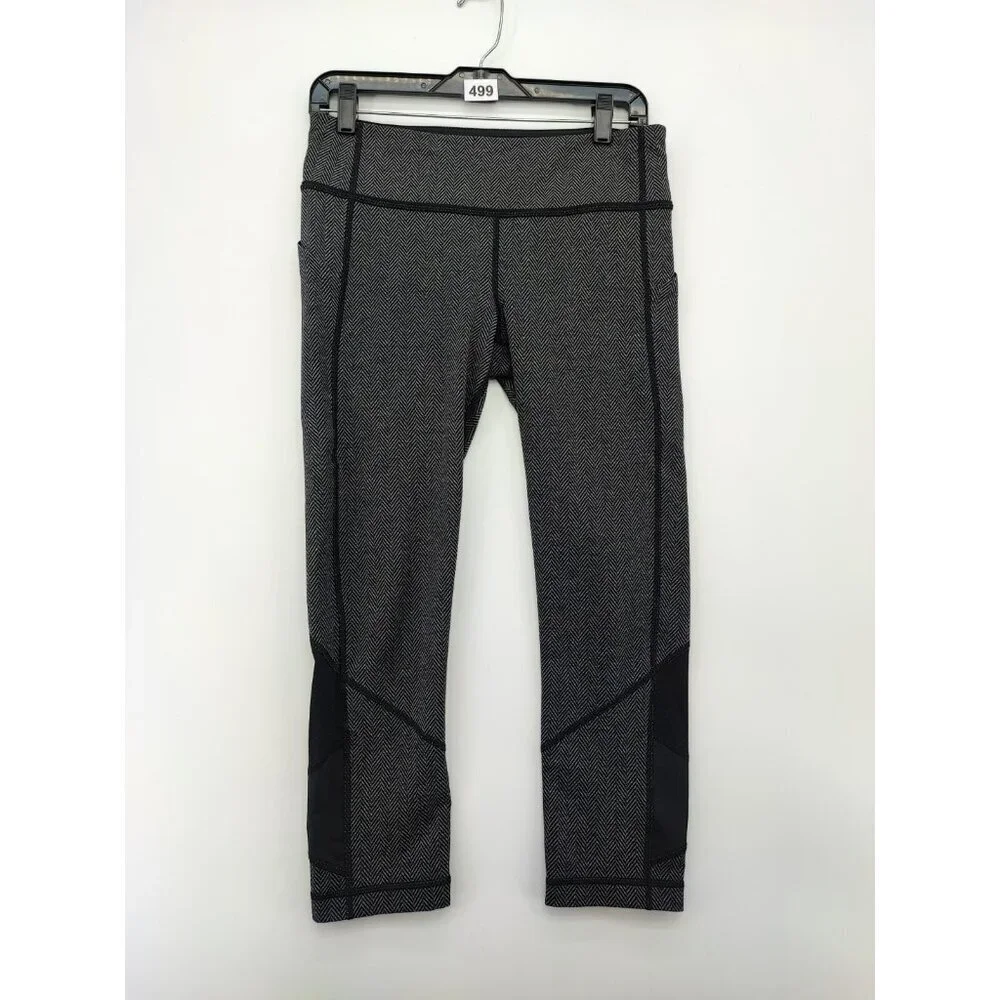Lululemon Women's Pace Rival Dark Gray Crop Leggings Size 8
